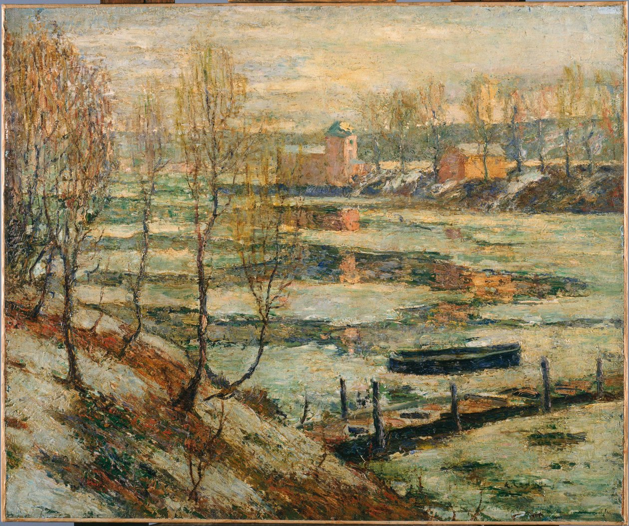 IJs in de rivier door Ernest Lawson