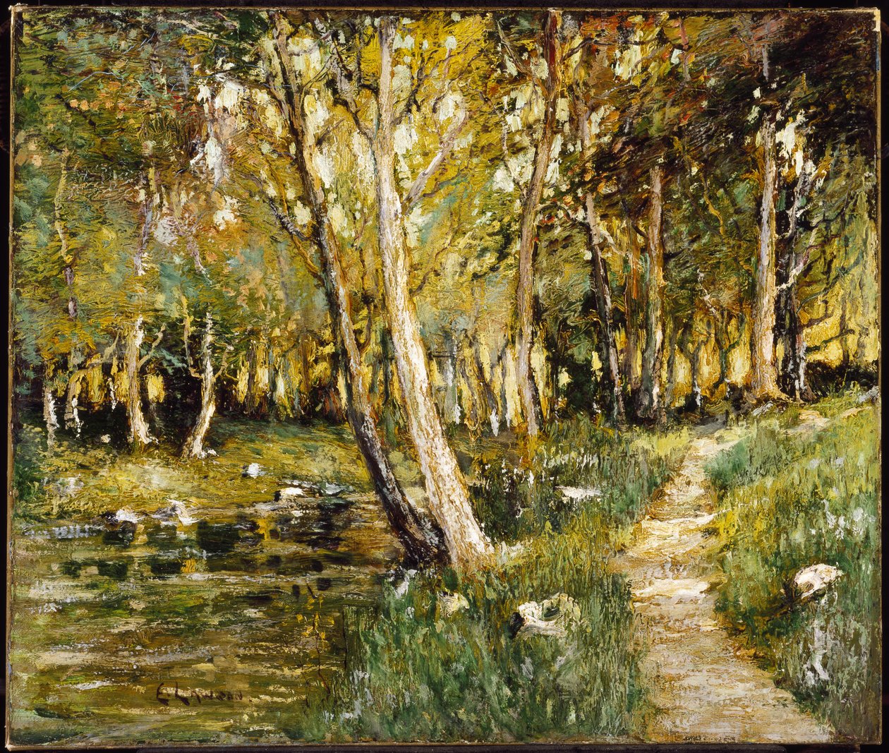 Landschap door Ernest Lawson