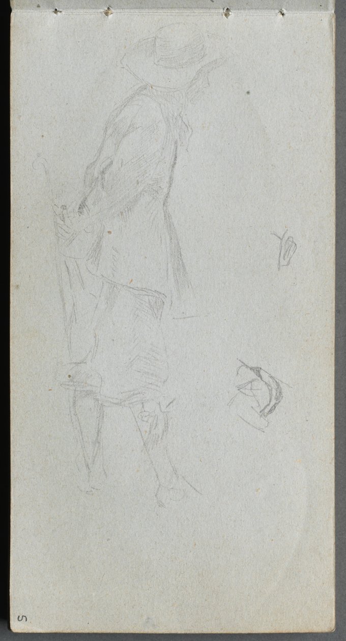 Schetsboek, pagina 05: Figurenstudie door Ernest Meissonier