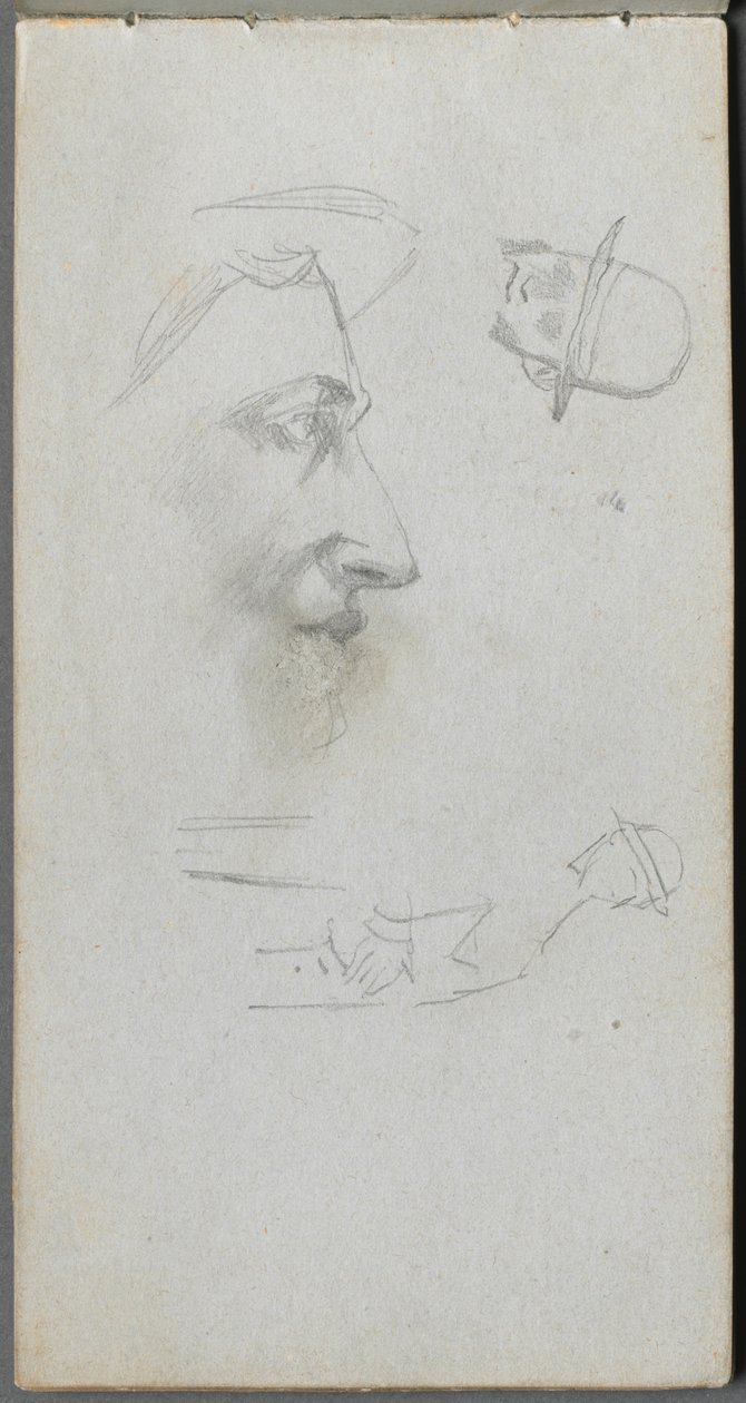 Schetsboek, pagina 14: Figuren door Ernest Meissonier