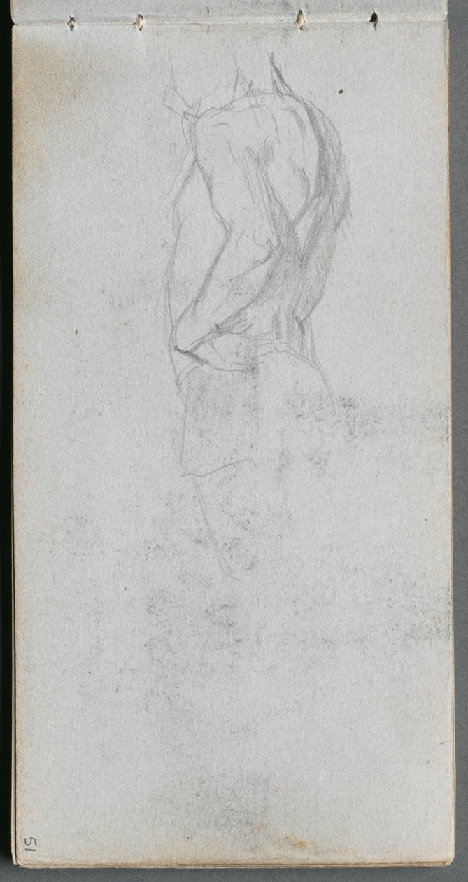 Schetsboek, pagina 51: Figuurstudie door Ernest Meissonier