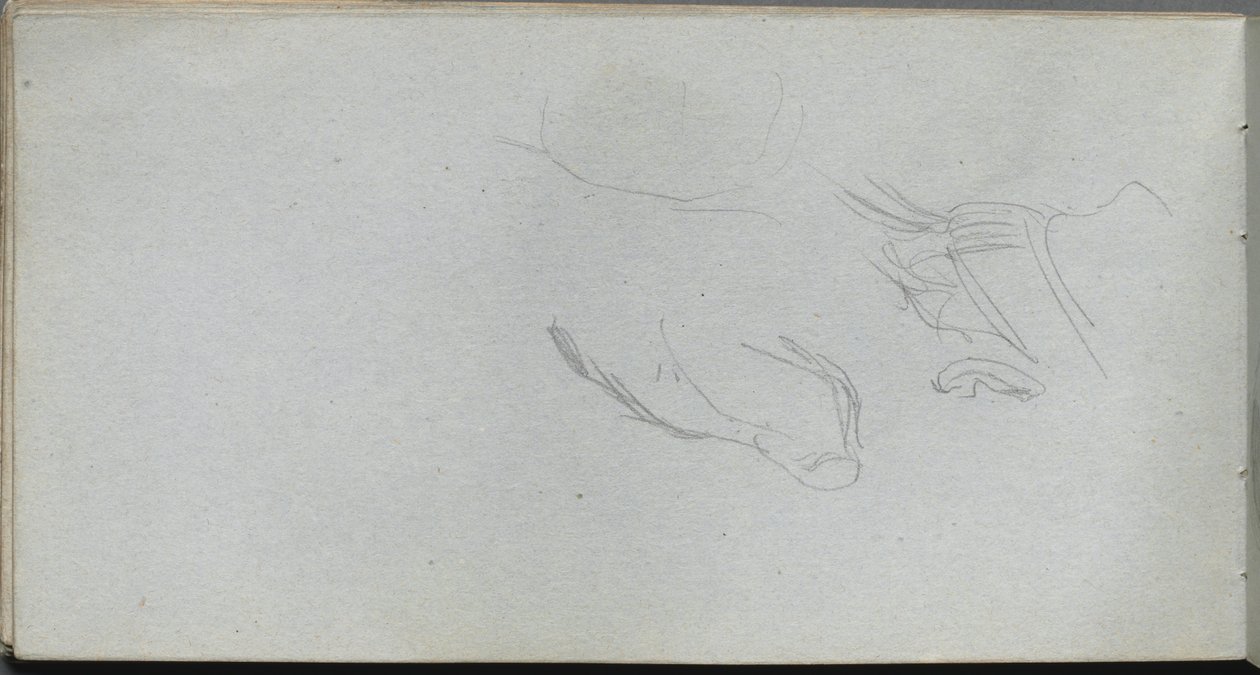 Schetsboek, pagina 72: Figurenstudie door Jean Louis Ernest Meissonier