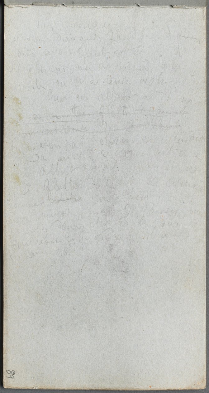 Schetsboek, pagina 89: Aantekeningen door Ernest Meissonier