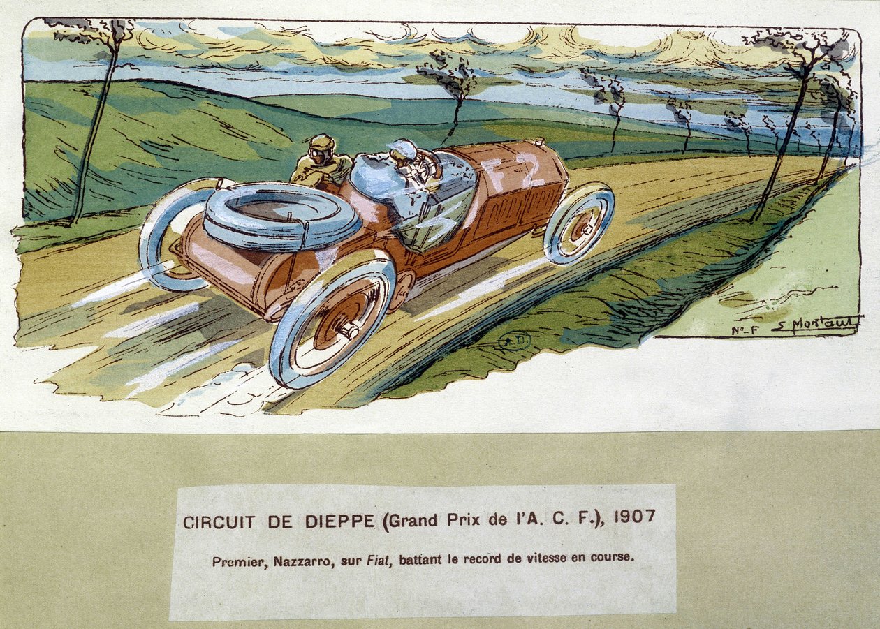 Circuit de Dieppe (A.C.F Grand Prix) door Ernest Montaut