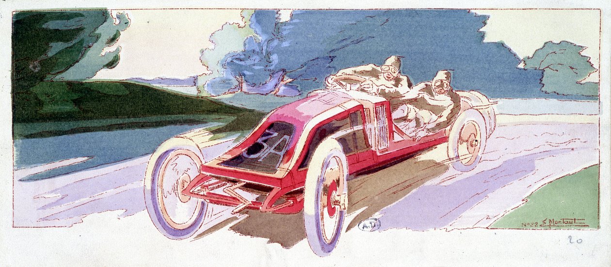 Circuit de la Sarthe in Renault door Ernest Montaut