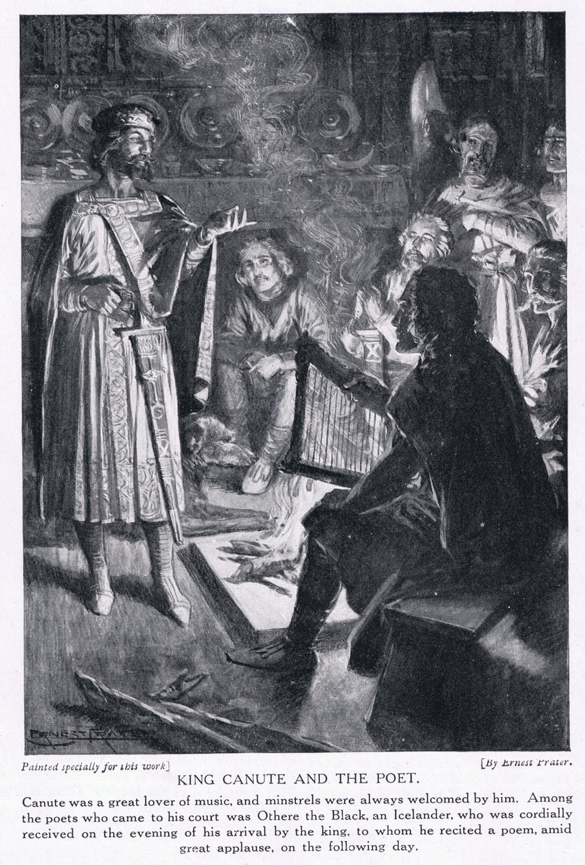Koning Canute en de dichter door Ernest Prater