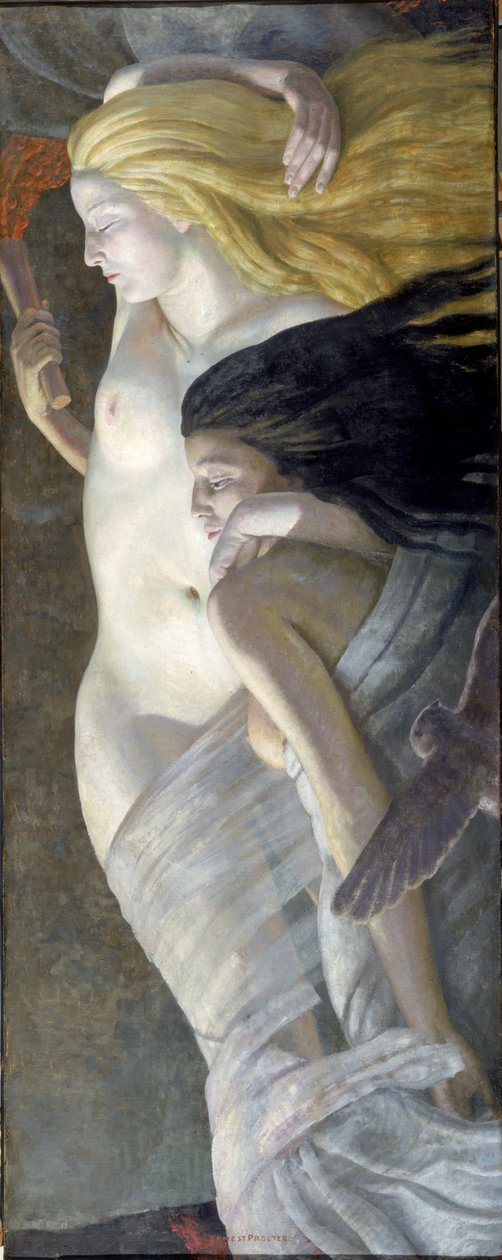 Nacht en Avond, ca. 1930 door Ernest Procter
