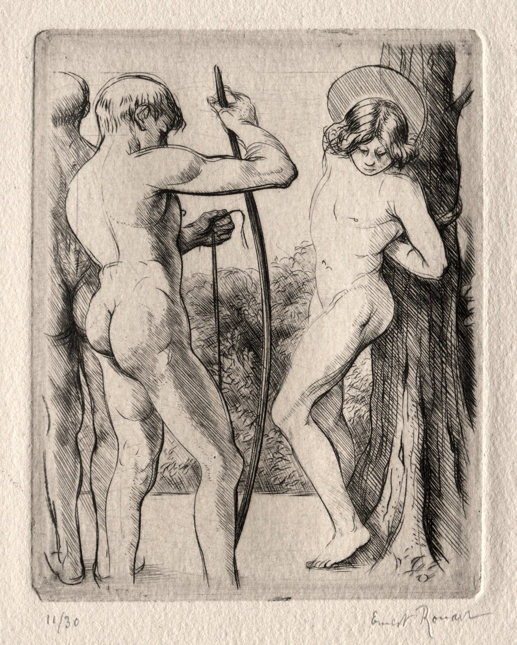 Het martelaarschap van Sint-Sebastiaan door Ernest Rouart