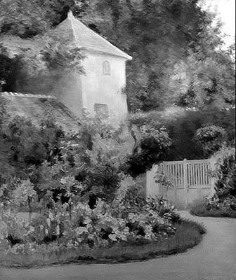 De toren en tuin in Queue-en-Brie door Ernest Rouart