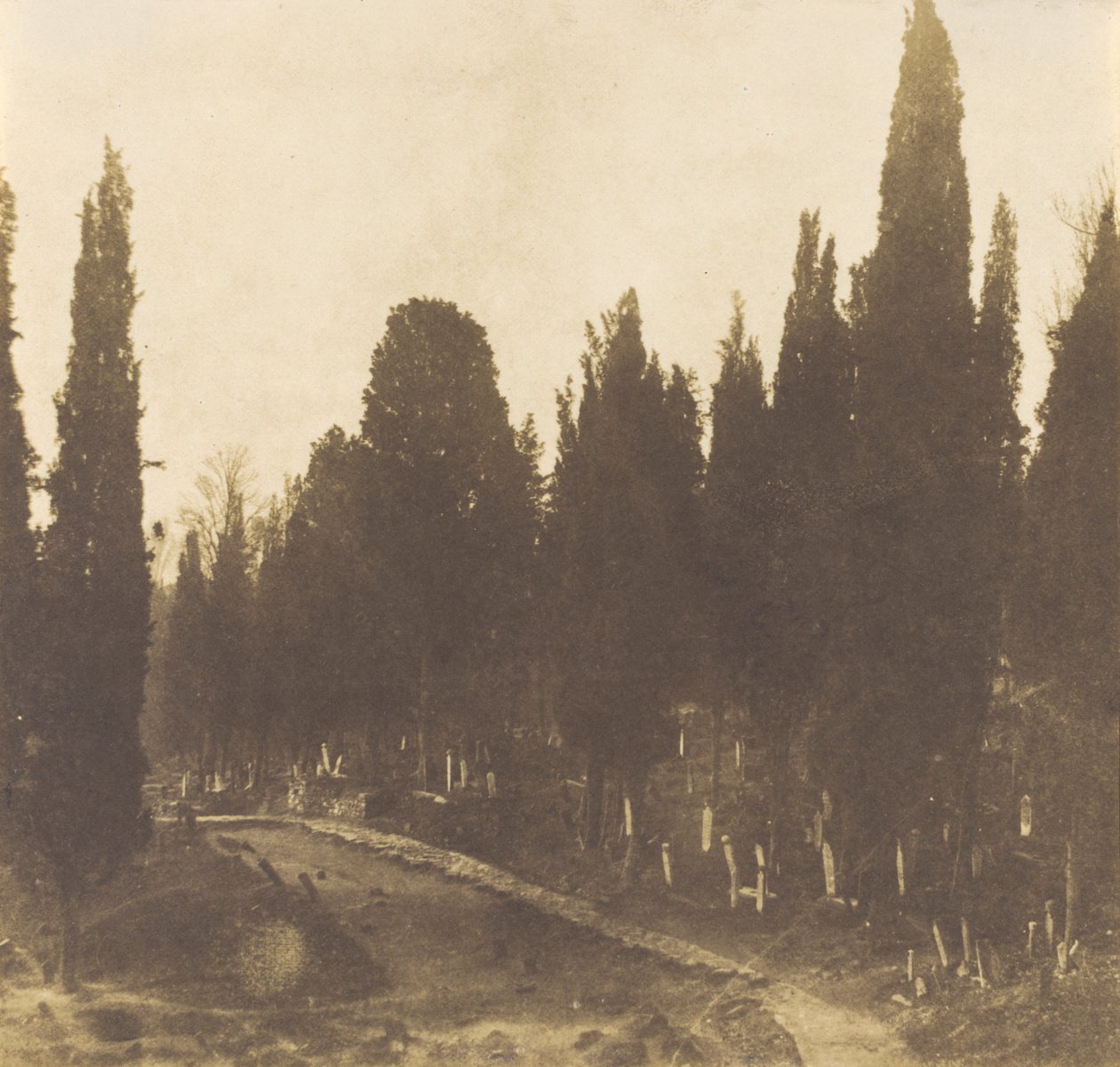 Turkije: Begraafplaats Scutari,1852 (foto) door Ernest de Caranza