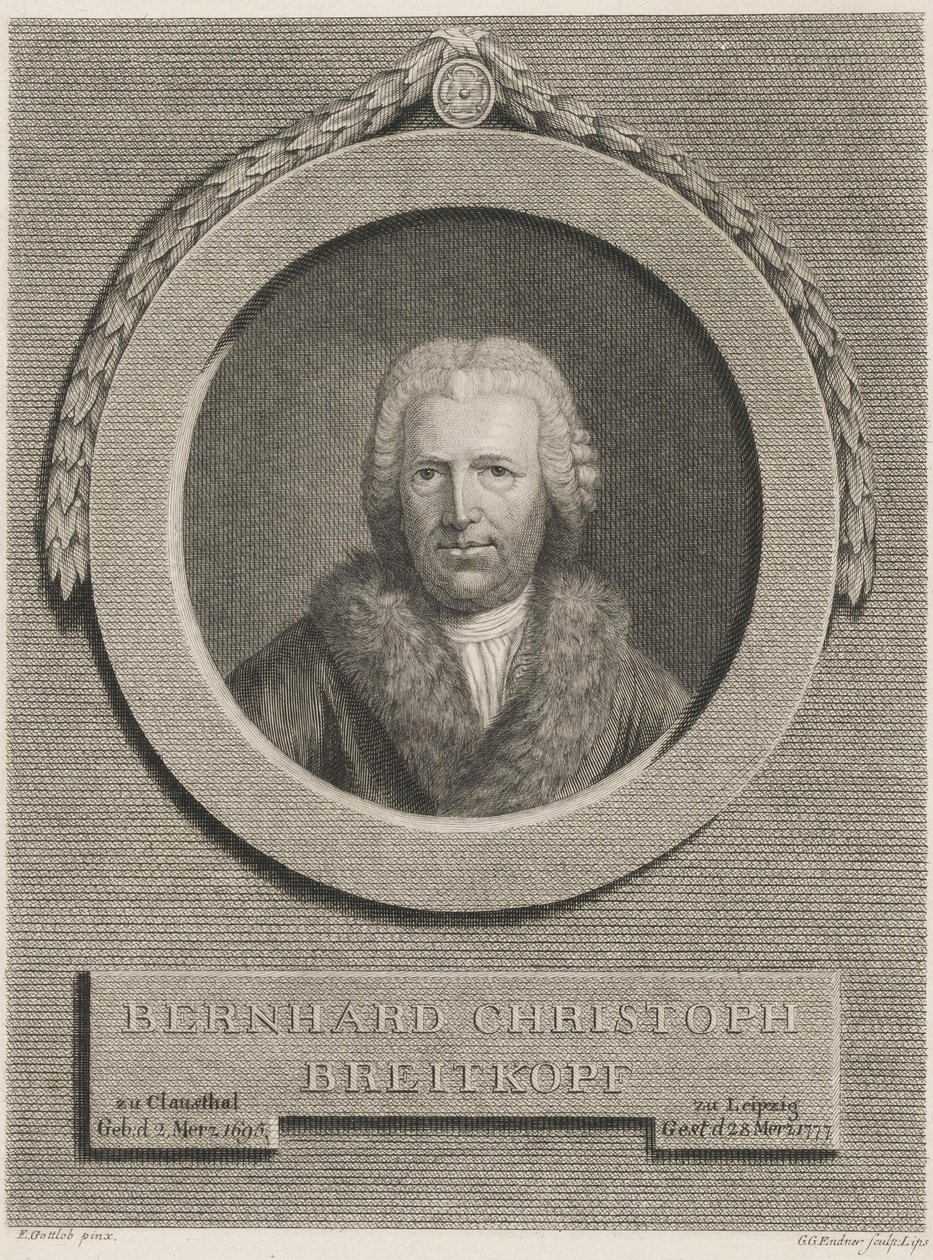 Bernhard Christoph Breitkopf door Ernst Gottlob