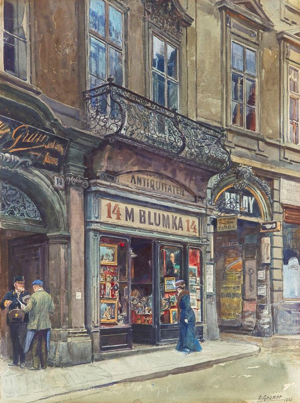 Die Weihburggasse in Wien door Ernst Graner