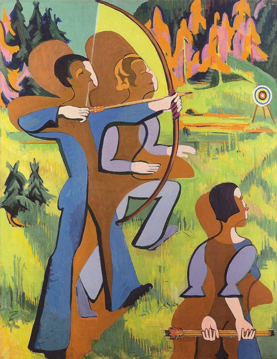 Boogschutters door Ernst Ludwig Kirchner
