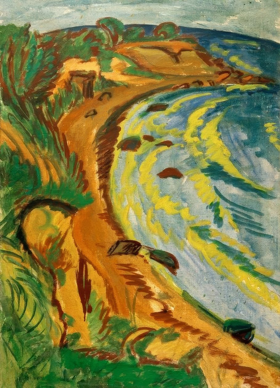 Baai aan de Fehmarnkust door Ernst Ludwig Kirchner