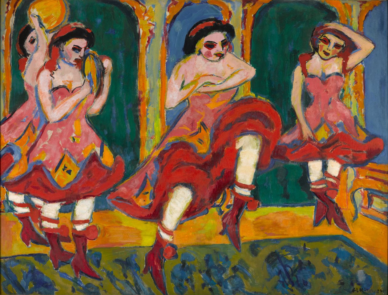 Czardas dansers door Ernst Ludwig Kirchner