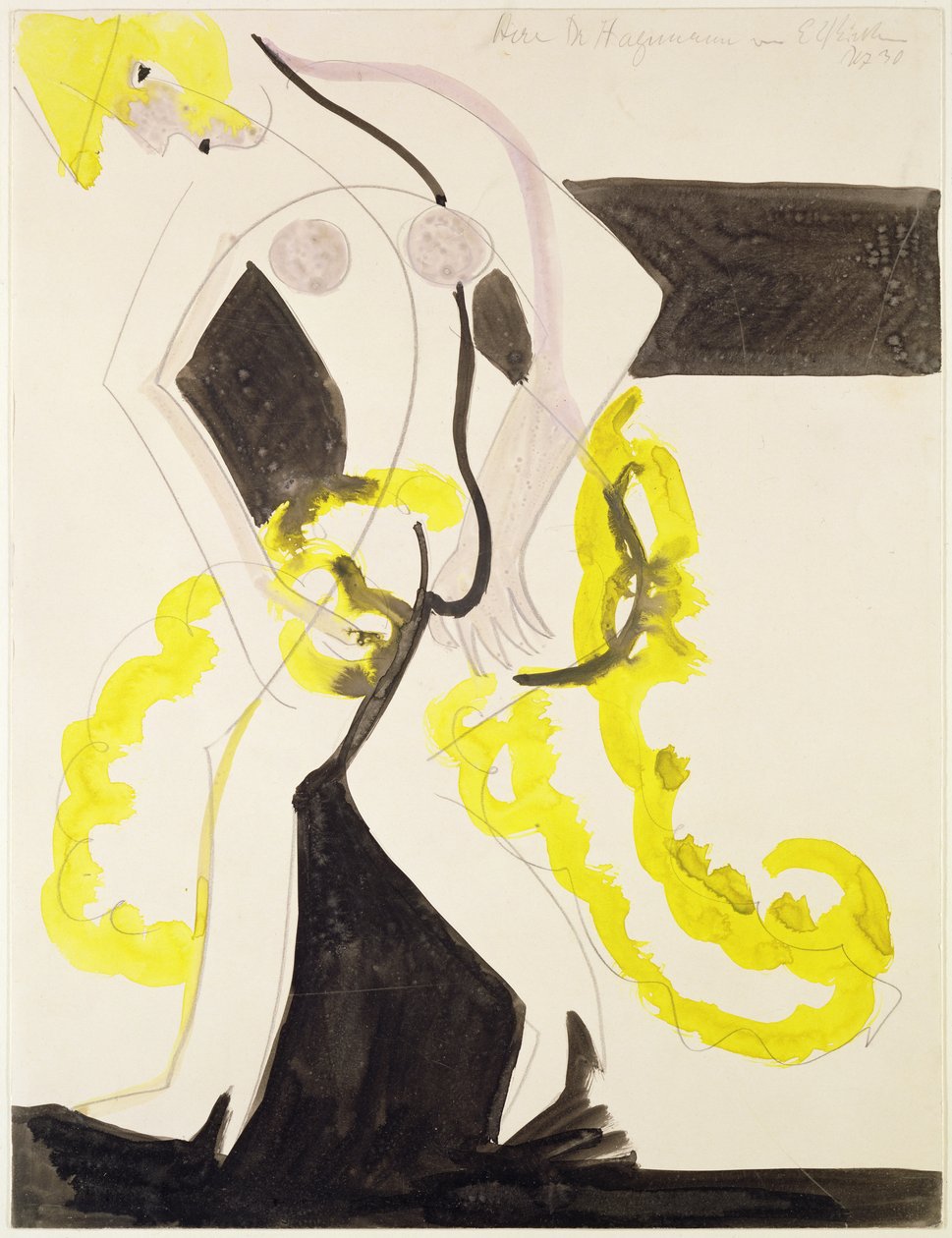 Danseres met een gele sjaal door Ernst Ludwig Kirchner