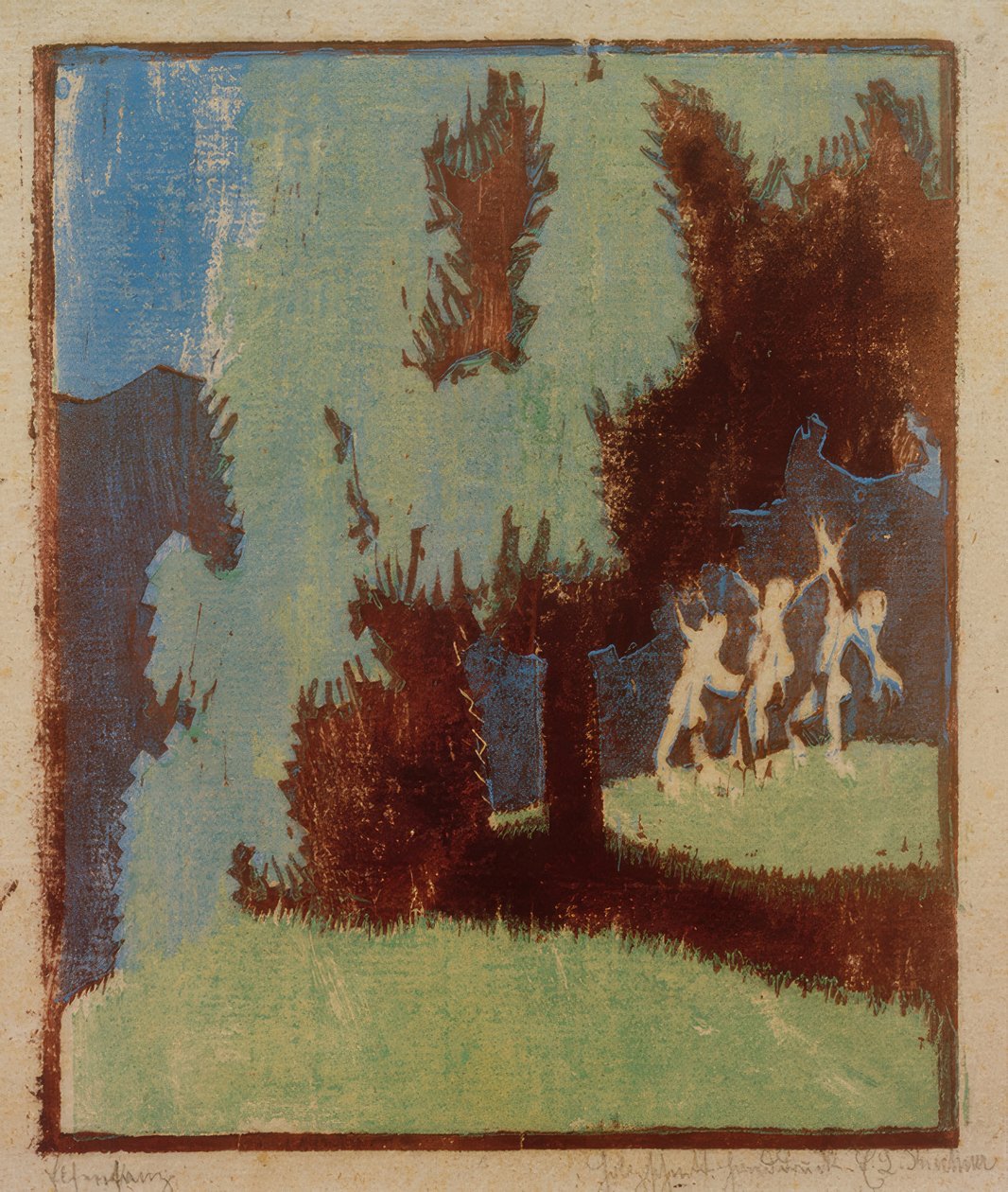 Elfendans in het maanlicht door Ernst Ludwig Kirchner