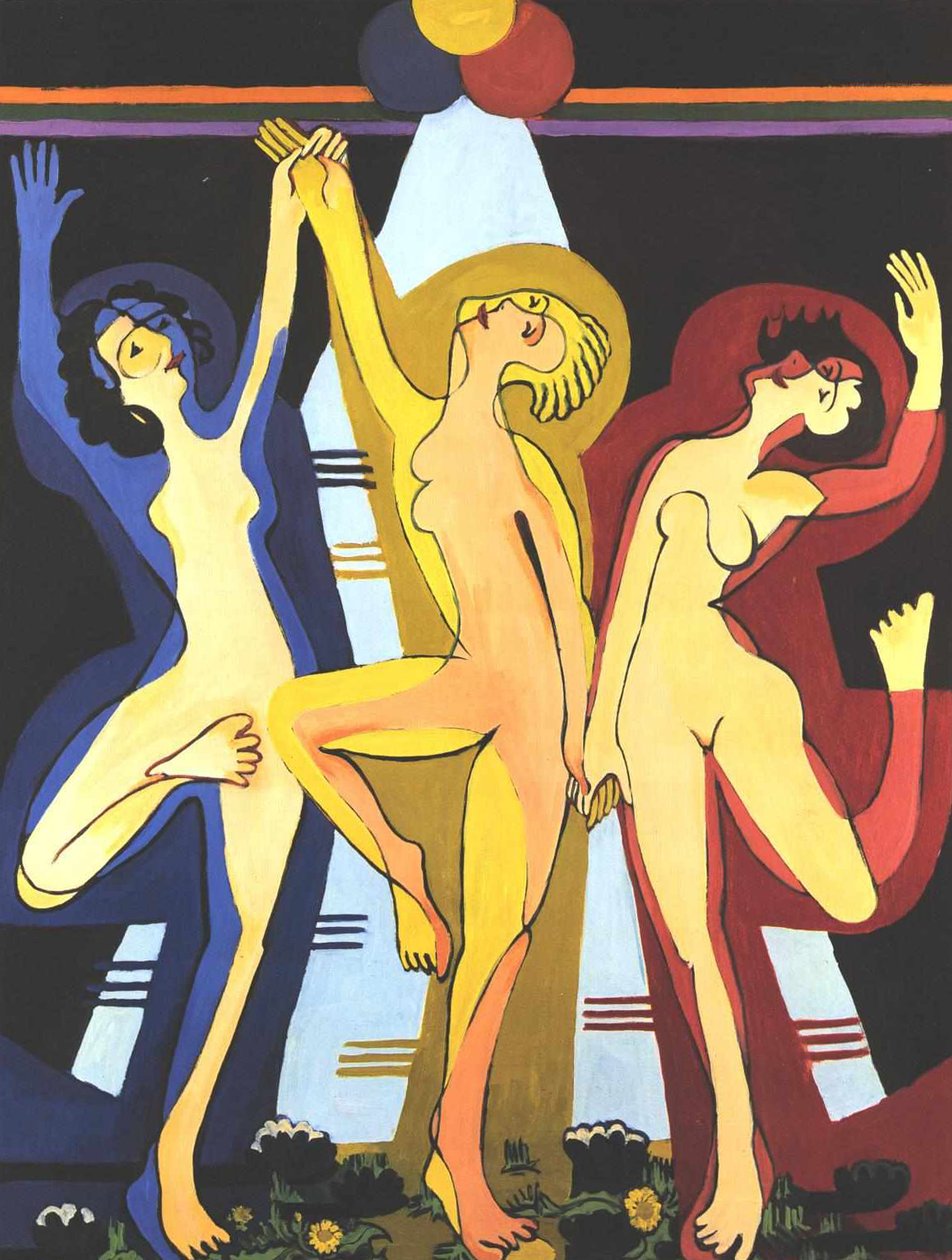 Kleuren dans door Ernst Ludwig Kirchner