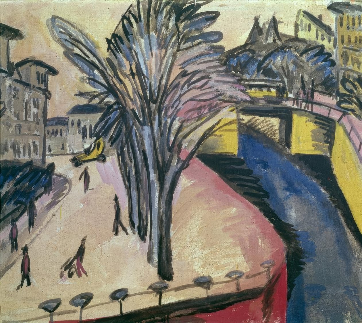 Gele Engelufer door Ernst Ludwig Kirchner