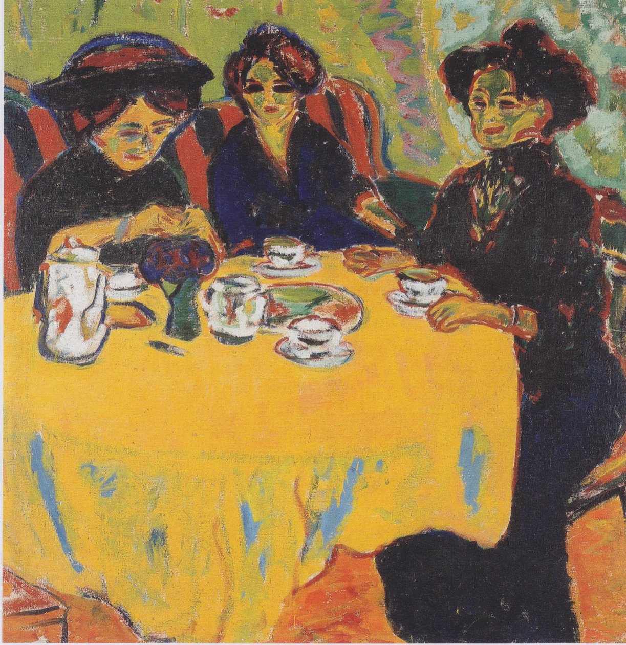 Koffietafel door Ernst Ludwig Kirchner