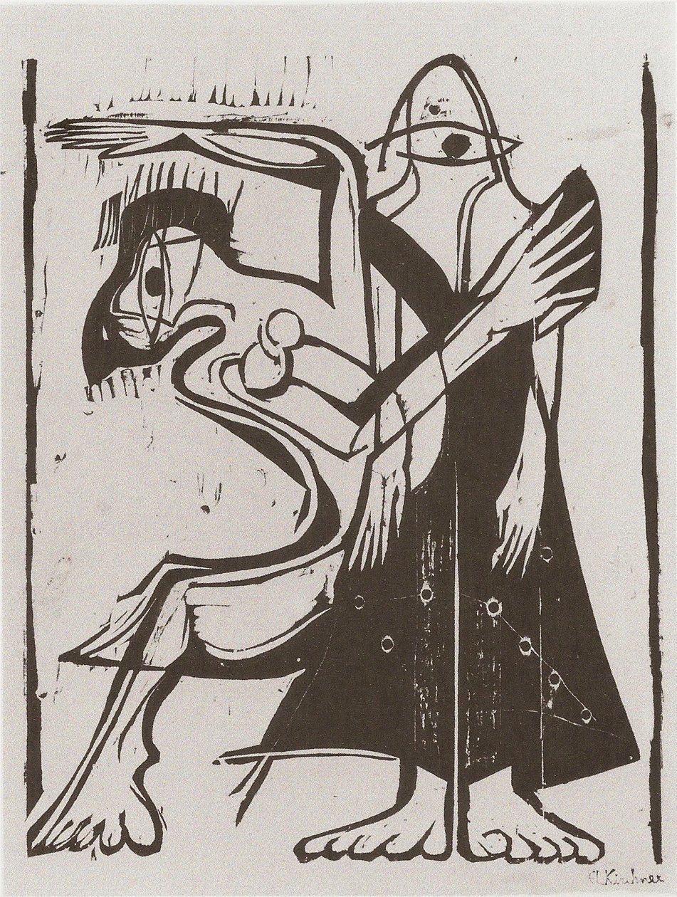 Maskerdans door Ernst Ludwig Kirchner