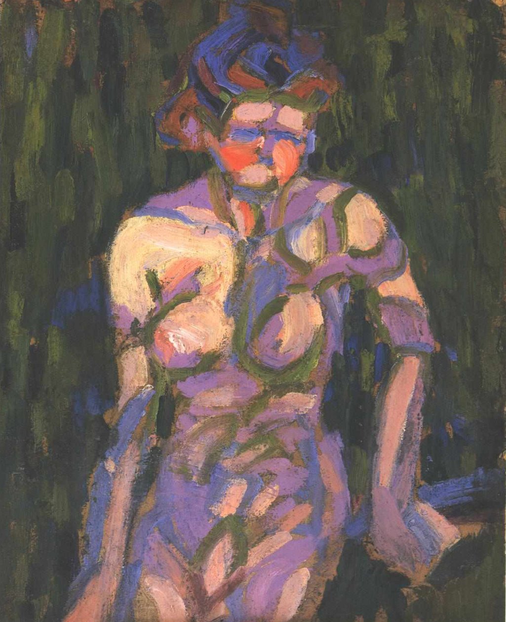 Naakt Meisje met Takschaduw door Ernst Ludwig Kirchner