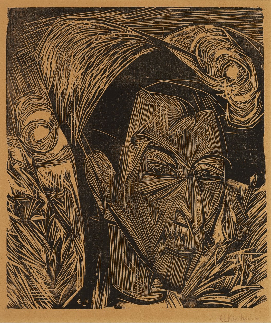 Portret van David Müller door Ernst Ludwig Kirchner