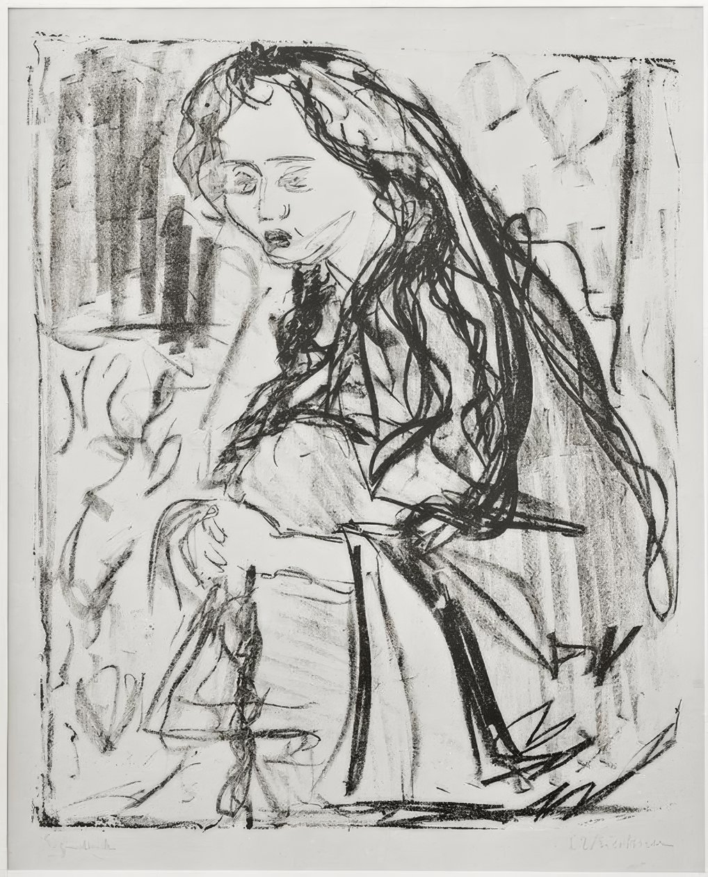 Ruth in morfinedroom door Ernst Ludwig Kirchner
