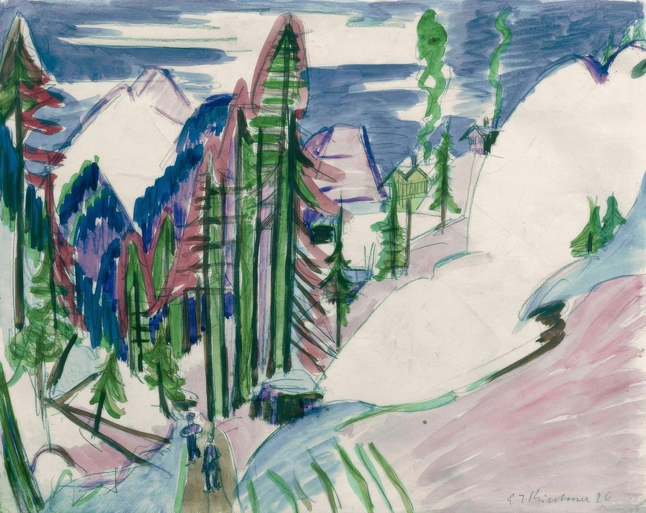 Sertigweg door Ernst Ludwig Kirchner