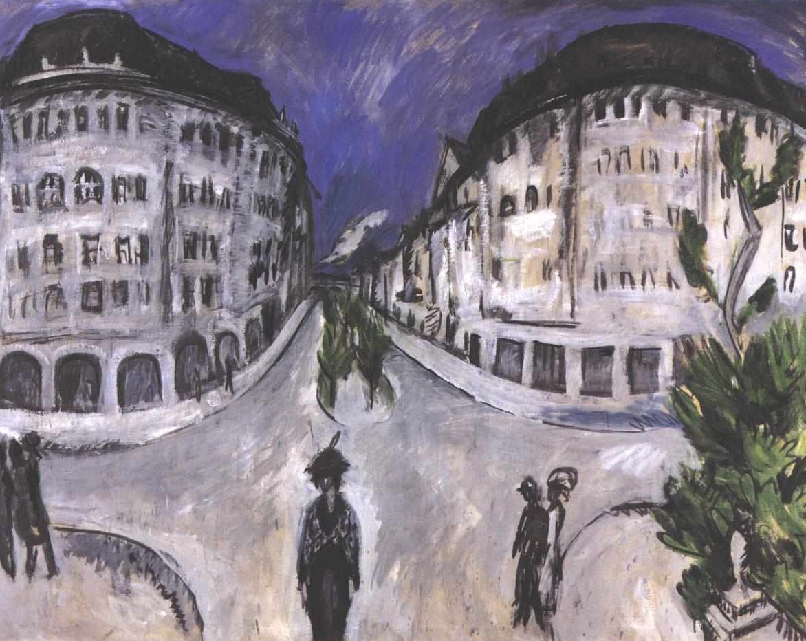Straat bij Stadspark Schöneberg door Ernst Ludwig Kirchner