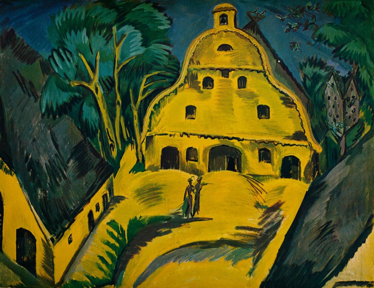 Boerderij op Fehmarn door Ernst Ludwig Kirchner