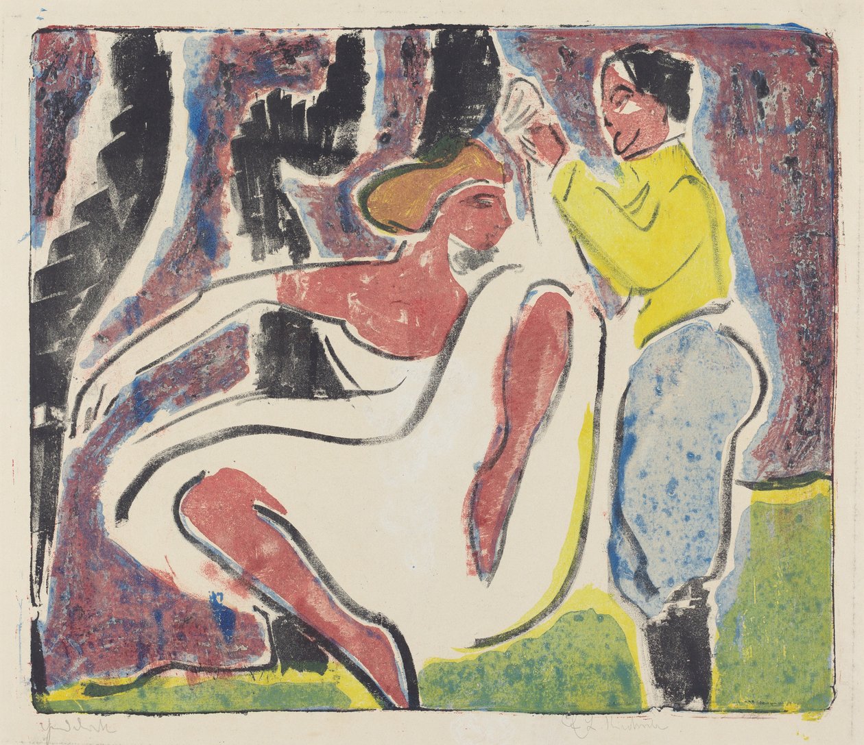 Russische dansers door Ernst Ludwig Kirchner