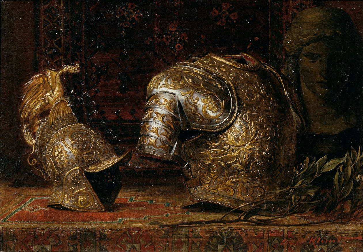 Stilleven met Harnas door Ernst Klimt
