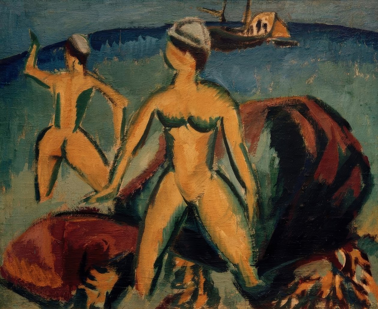 Baden (Fehmarn) door Ernst Ludwig Kirchner