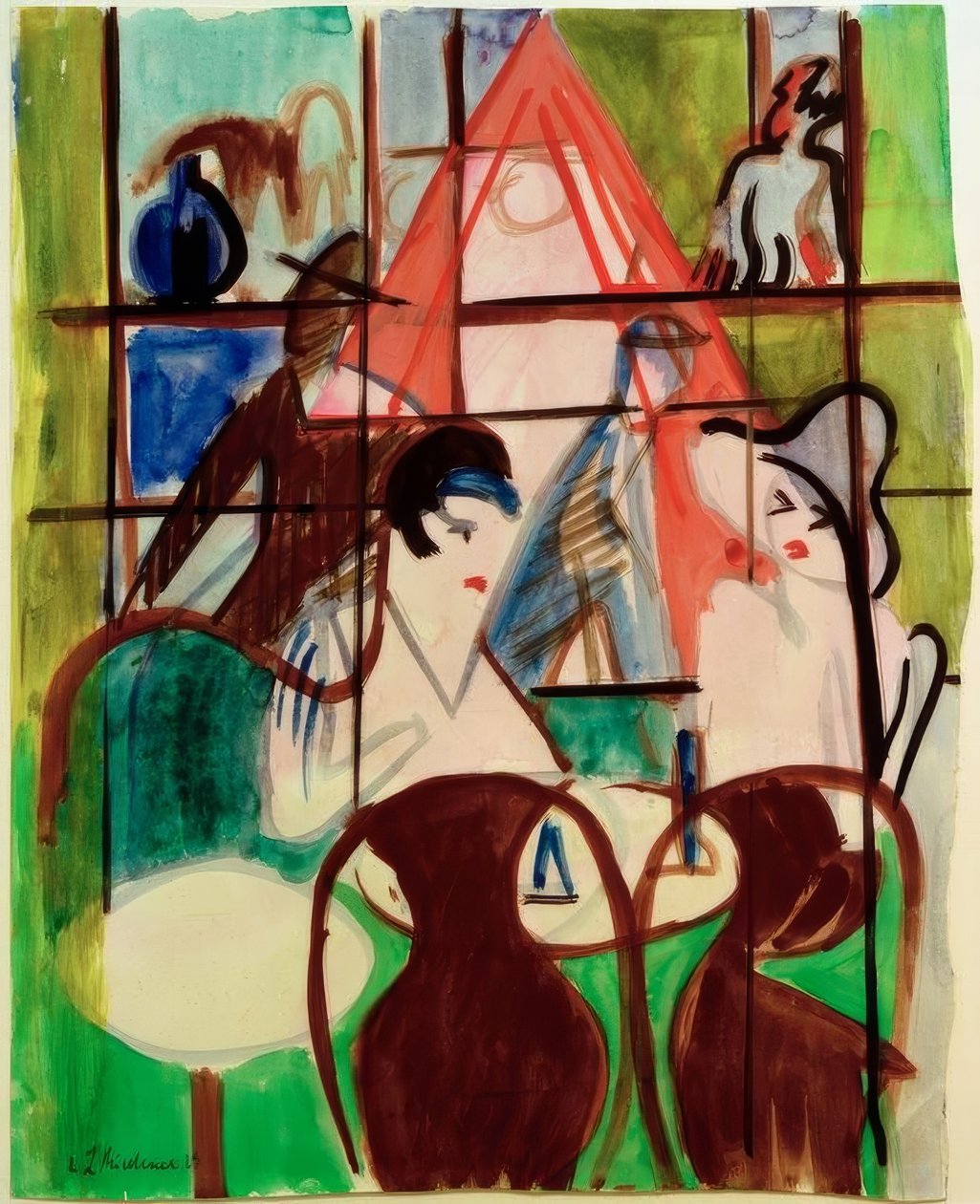 Stationscafé door Ernst Ludwig Kirchner
