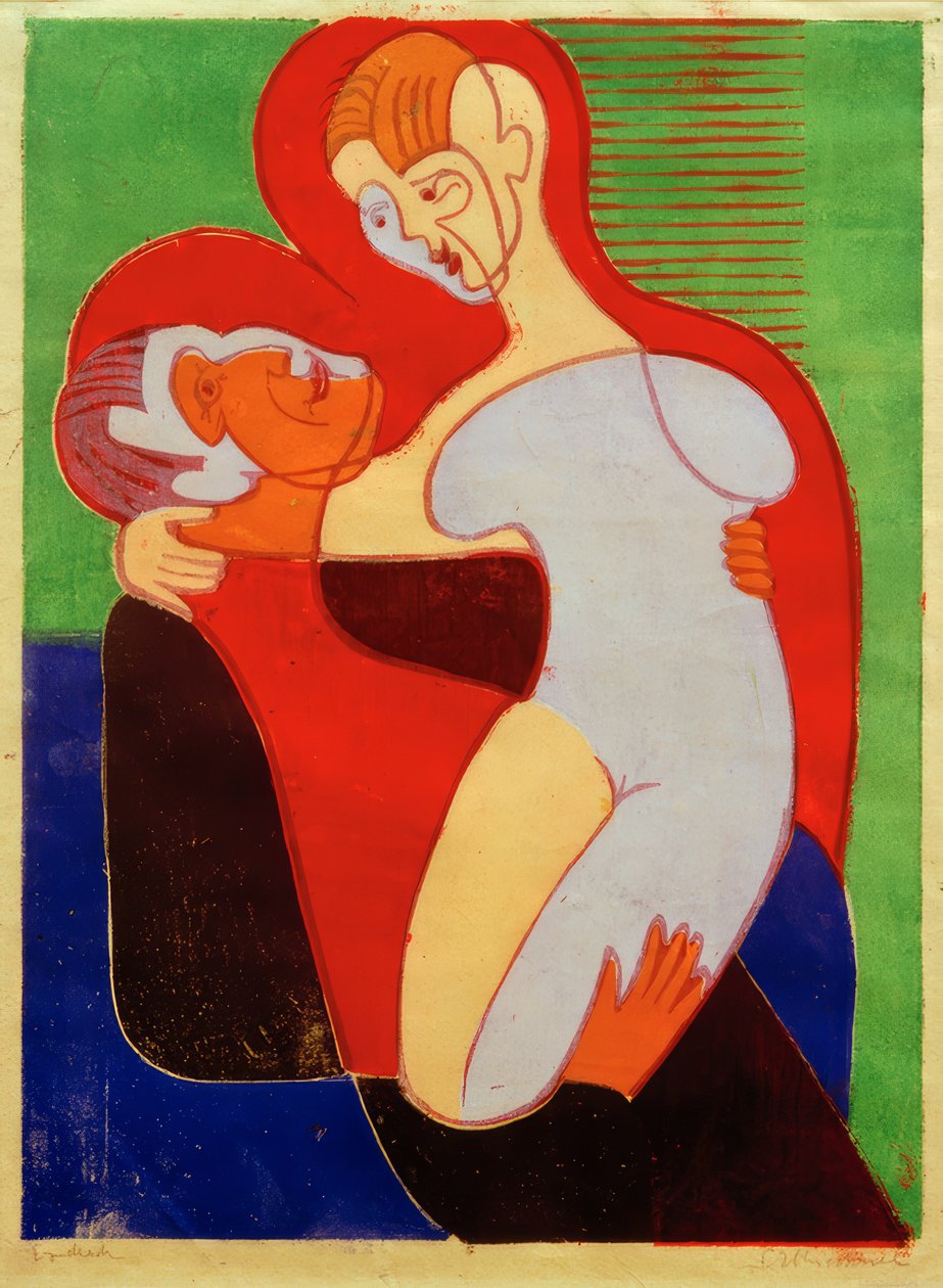 Liebespaar (Die Hembusse) door Ernst Ludwig Kirchner