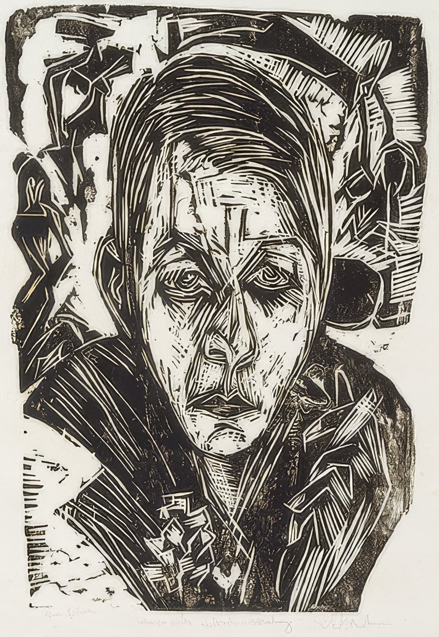 Jong meisje met sigaret door Ernst Ludwig Kirchner