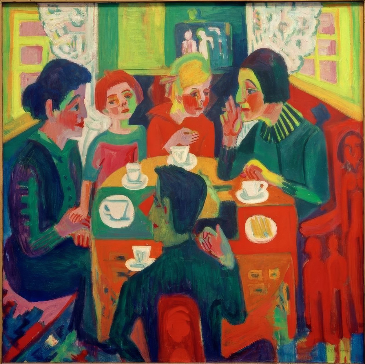 Koffietafel door Ernst Ludwig Kirchner