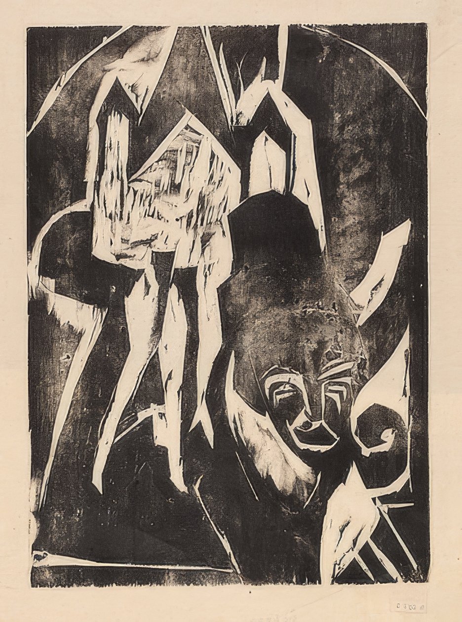 Kokotte op straat door Ernst Ludwig Kirchner