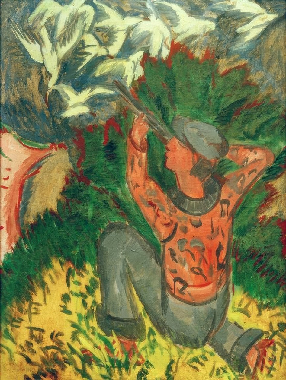 Meeuwenjager in het bos door Ernst Ludwig Kirchner