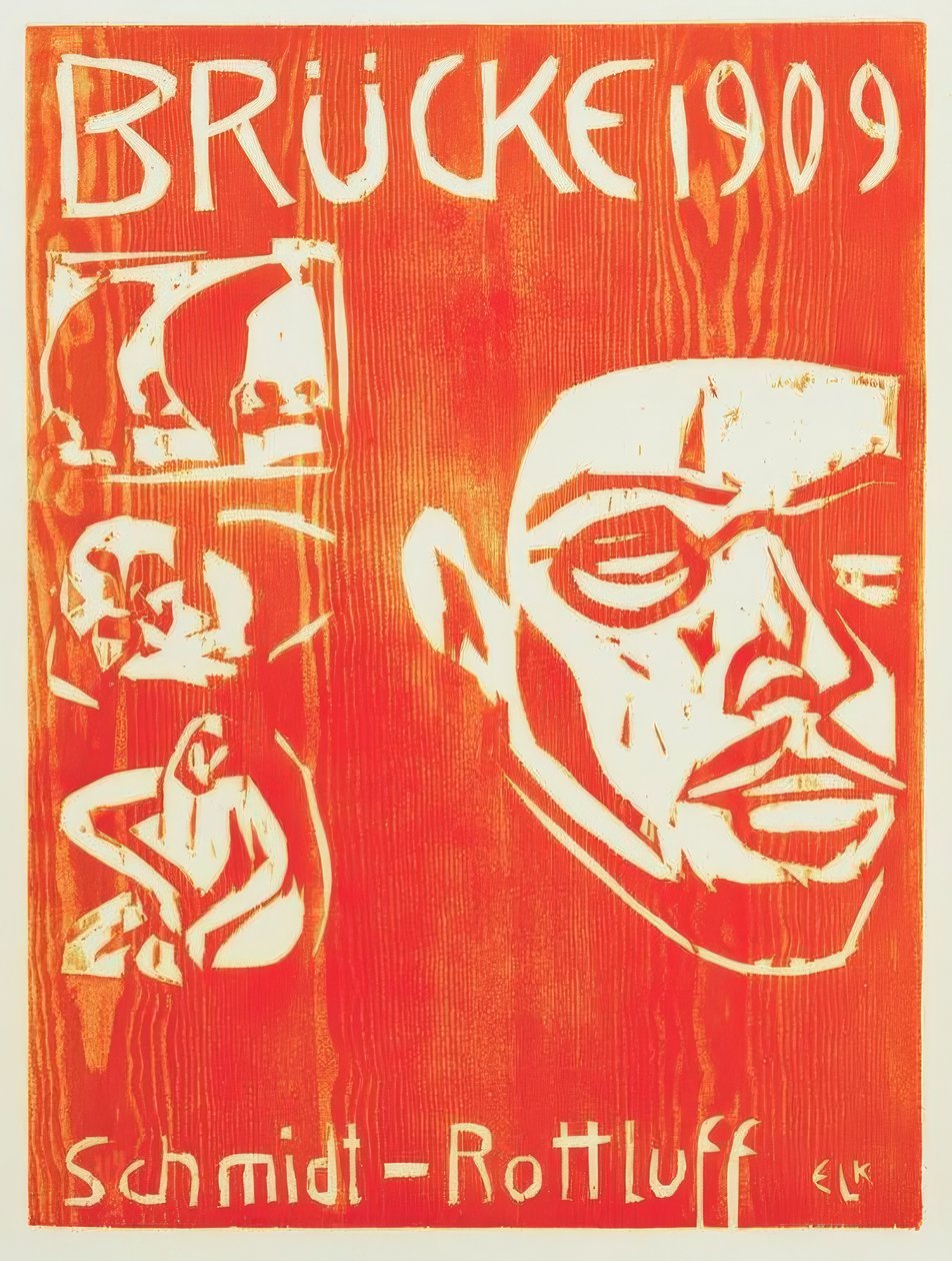 Portret Schmidt-Rottluff door Ernst Ludwig Kirchner