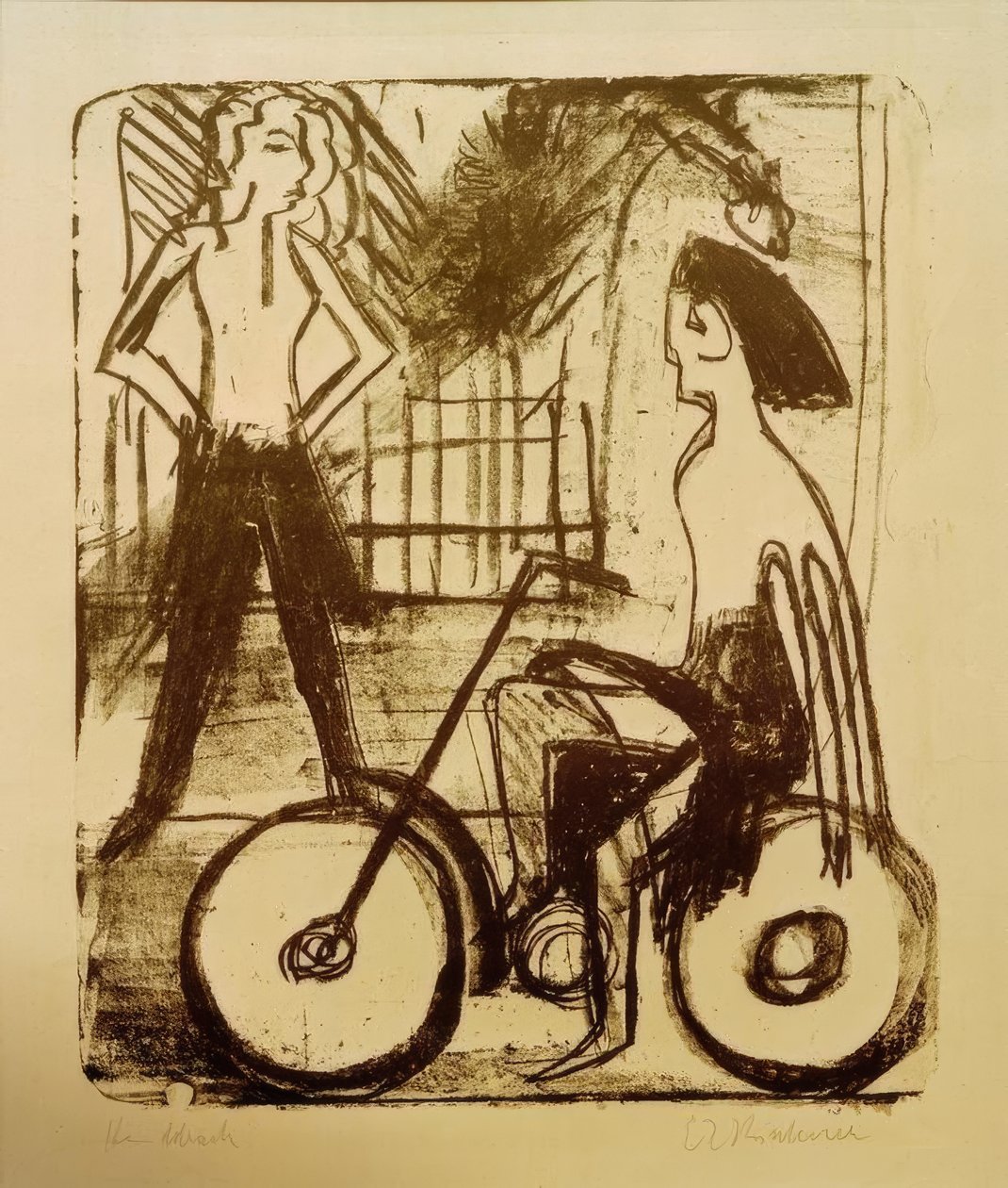 Fietser door Ernst Ludwig Kirchner