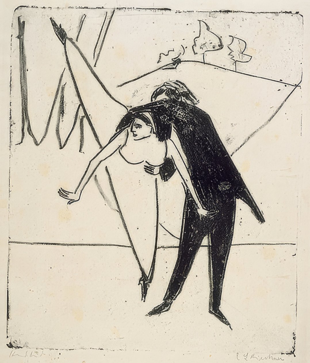 Schaar (dansact) door Ernst Ludwig Kirchner