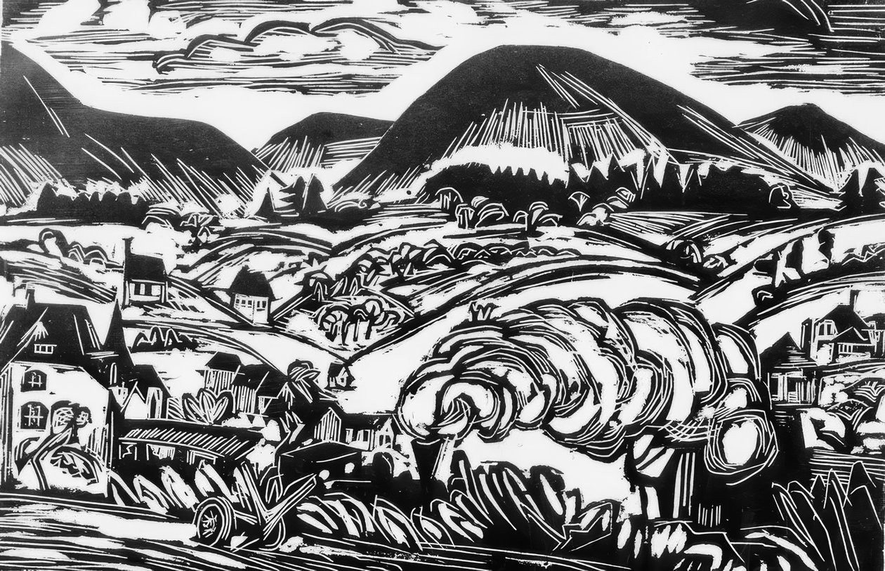 Taunuslandschap door Ernst Ludwig Kirchner