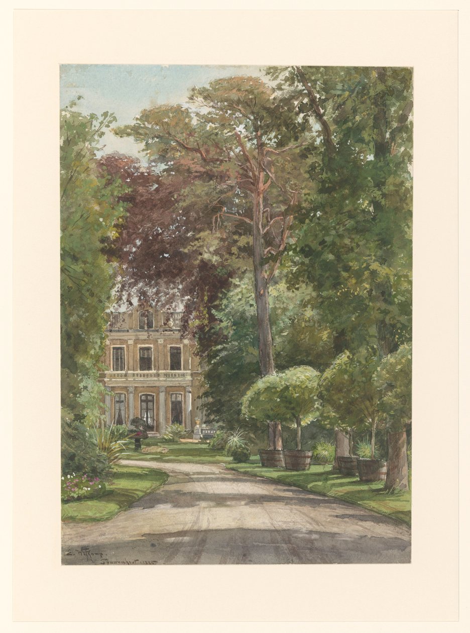Het buiten Spaarnhout door Ernst Witkamp (signed by artist)