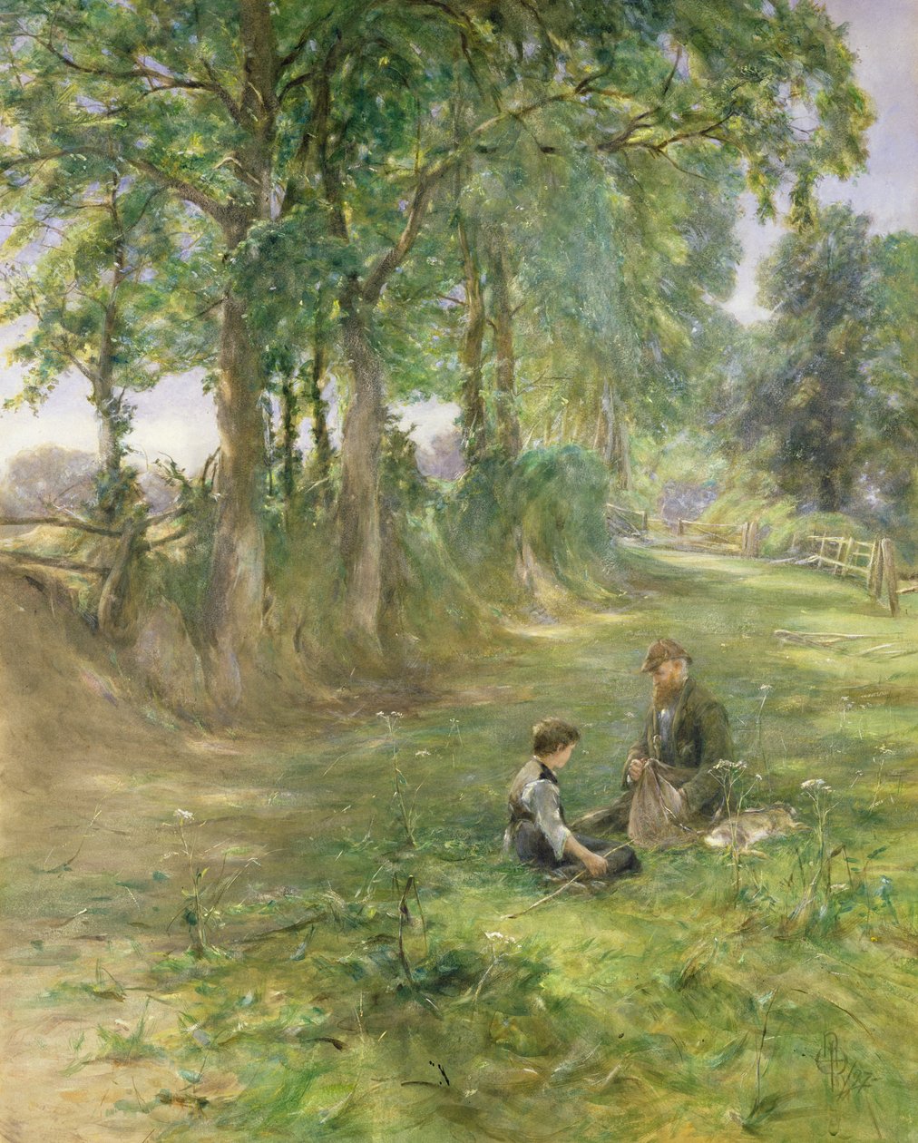 De Rust van de Jachtopziener, 1897 door Erskine E. Nicol