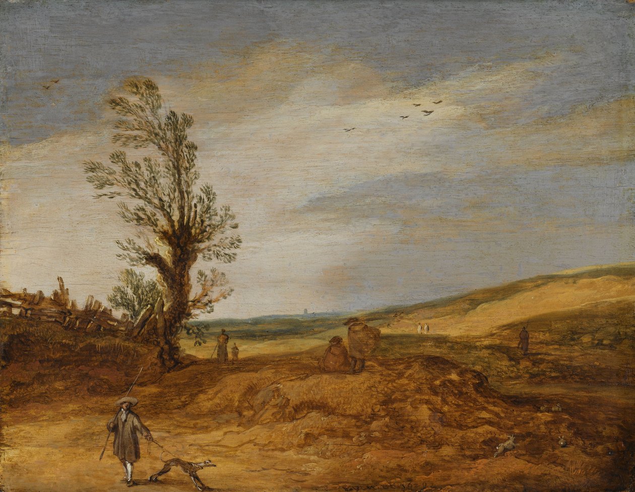 Een uitzicht in de duinen door Esaias van de Velde