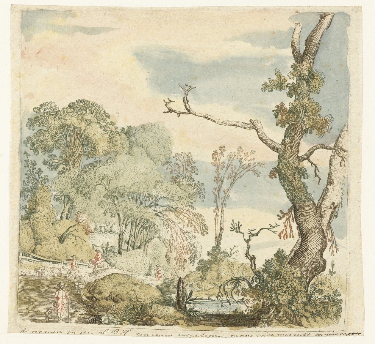 Landschap met bomen door Esaias van de Velde