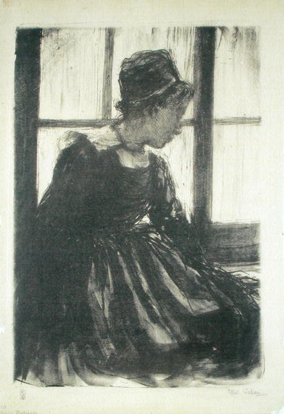 Jonge Bretonse vrouw door Ethel Gabain