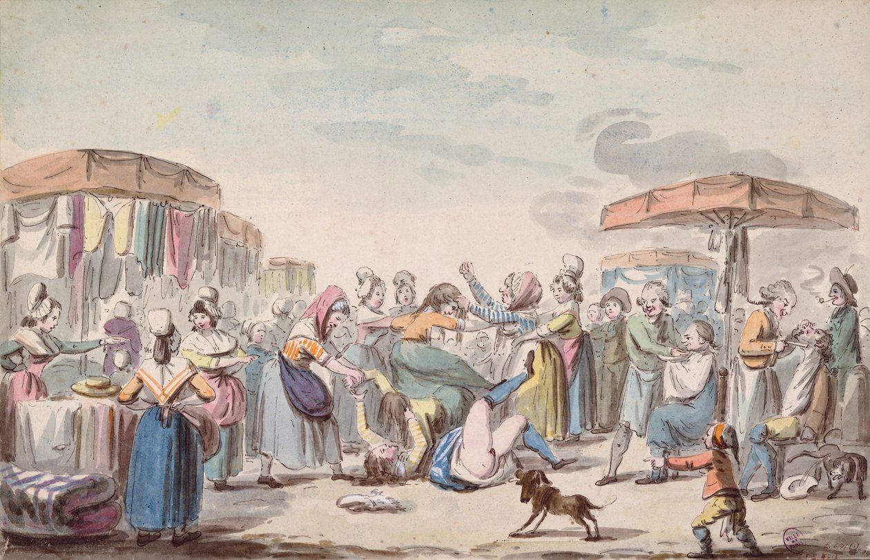 Kermis tijdens de Franse Revolutie, ca. 1789 door Etienne Bericourt